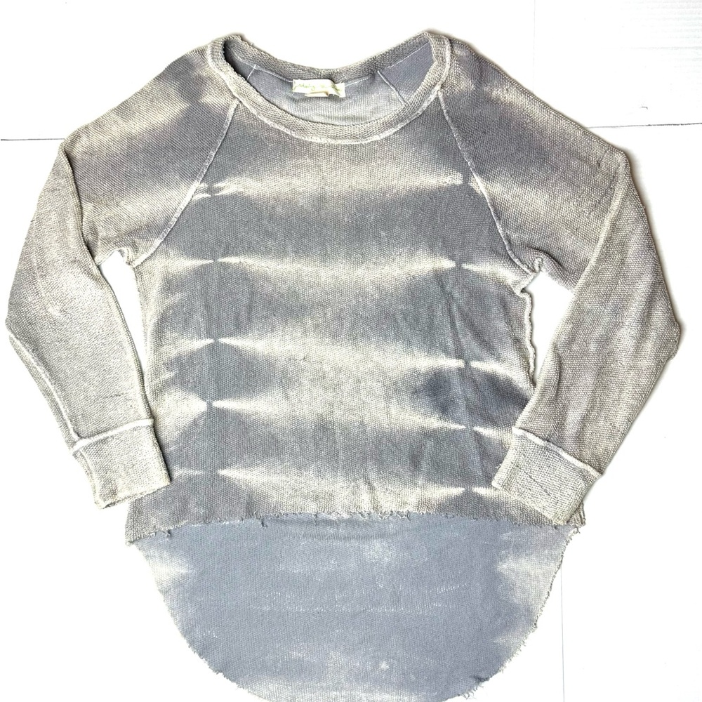 Staring at Stars Anthropologie Womens XS Gray Black Dye Effect Pullover Sweater